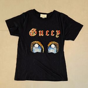Gucci Black Eyes Sequin Short Sleeves